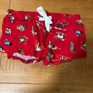 Flannel pajama shorts